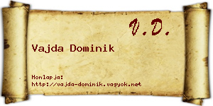 Vajda Dominik névjegykártya